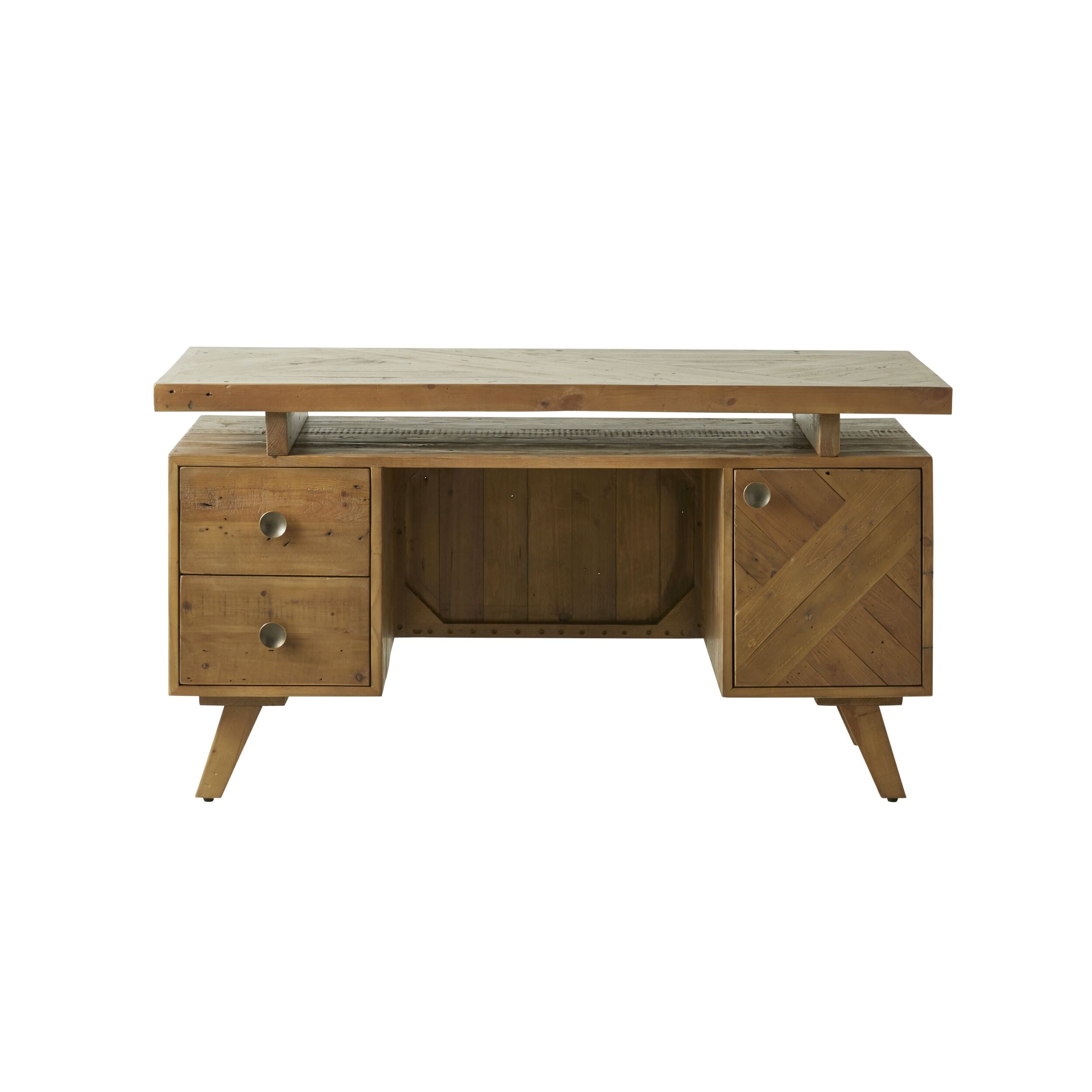 Dawson Reclaimed Timber Double Pedestal Desk