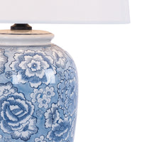 Rose Bush Ceramic Jar Table Lamp 67cm