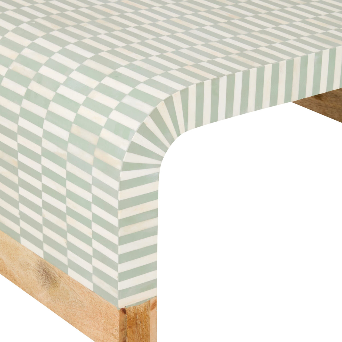 Nylah Curved Bone Inlay Coffee Table