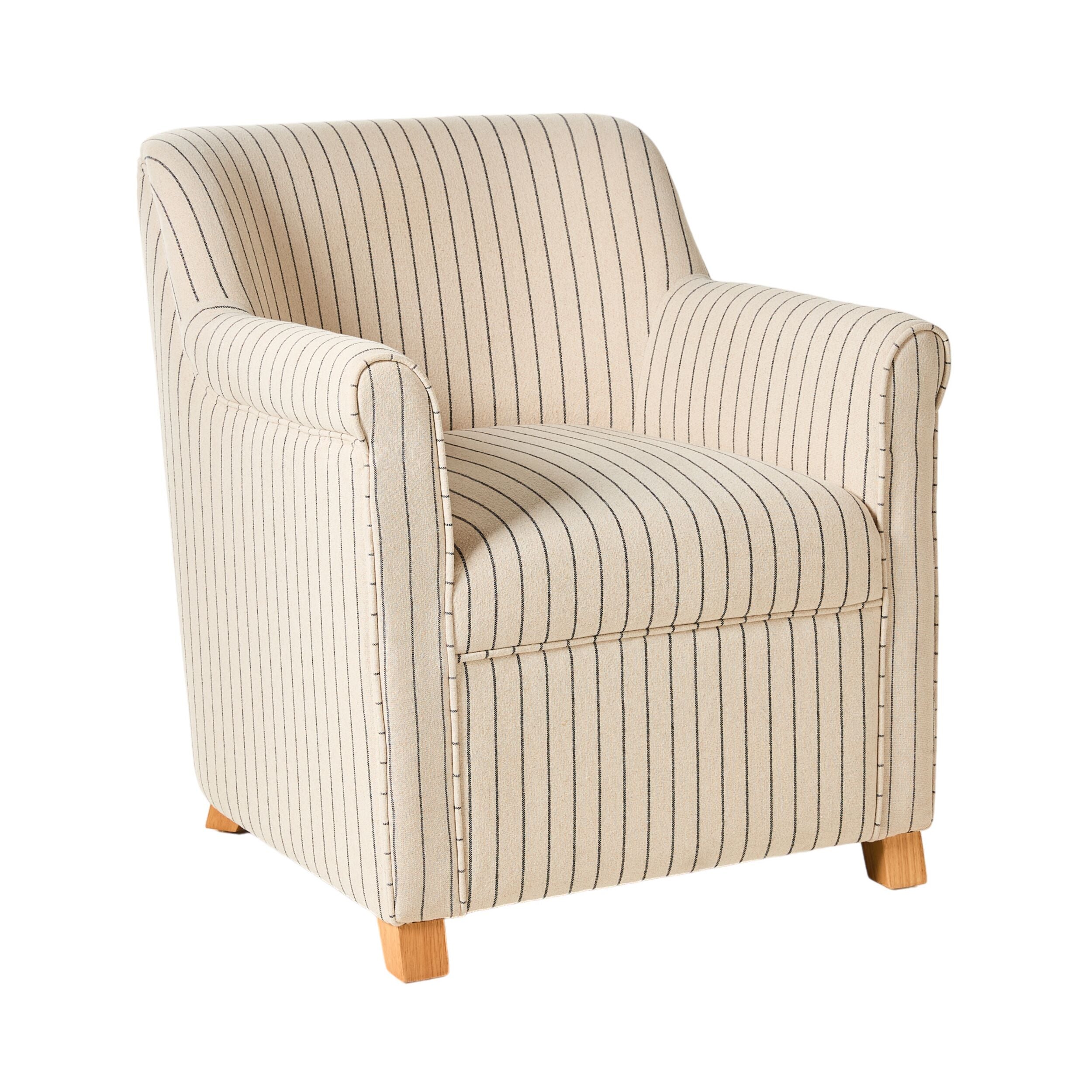 Hazel Occassional Chair Alexandra Linen Stripe