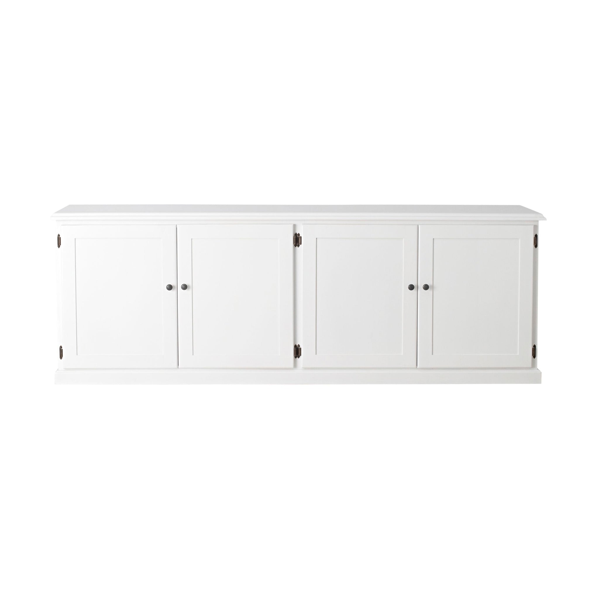 Armand 4 Door Book Cabinet 240 x 83cm White