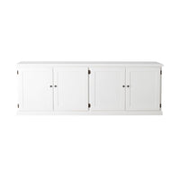 Armand 4 Door Book Cabinet 240 x 83cm White