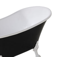 Alto Black Bath 1520mm with White Feet Package
