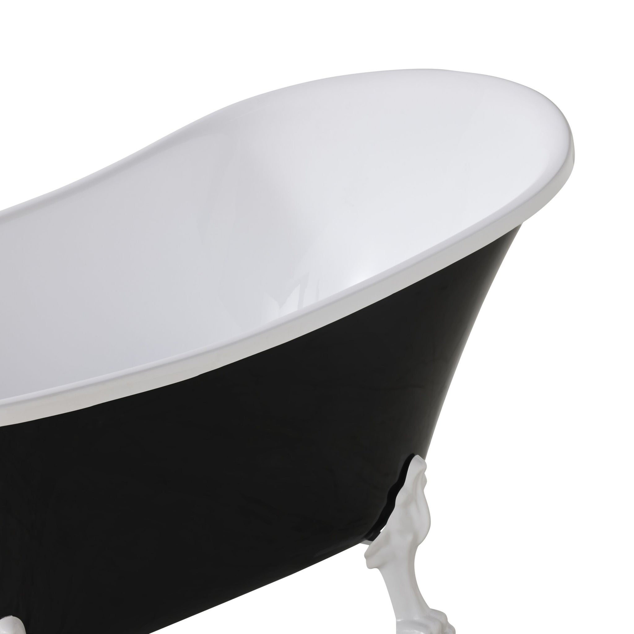 Alto Black Bath 1520mm with White Feet Package