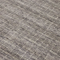 Charcoal Grid Handloom NZ Wool Rug 150x240cm
