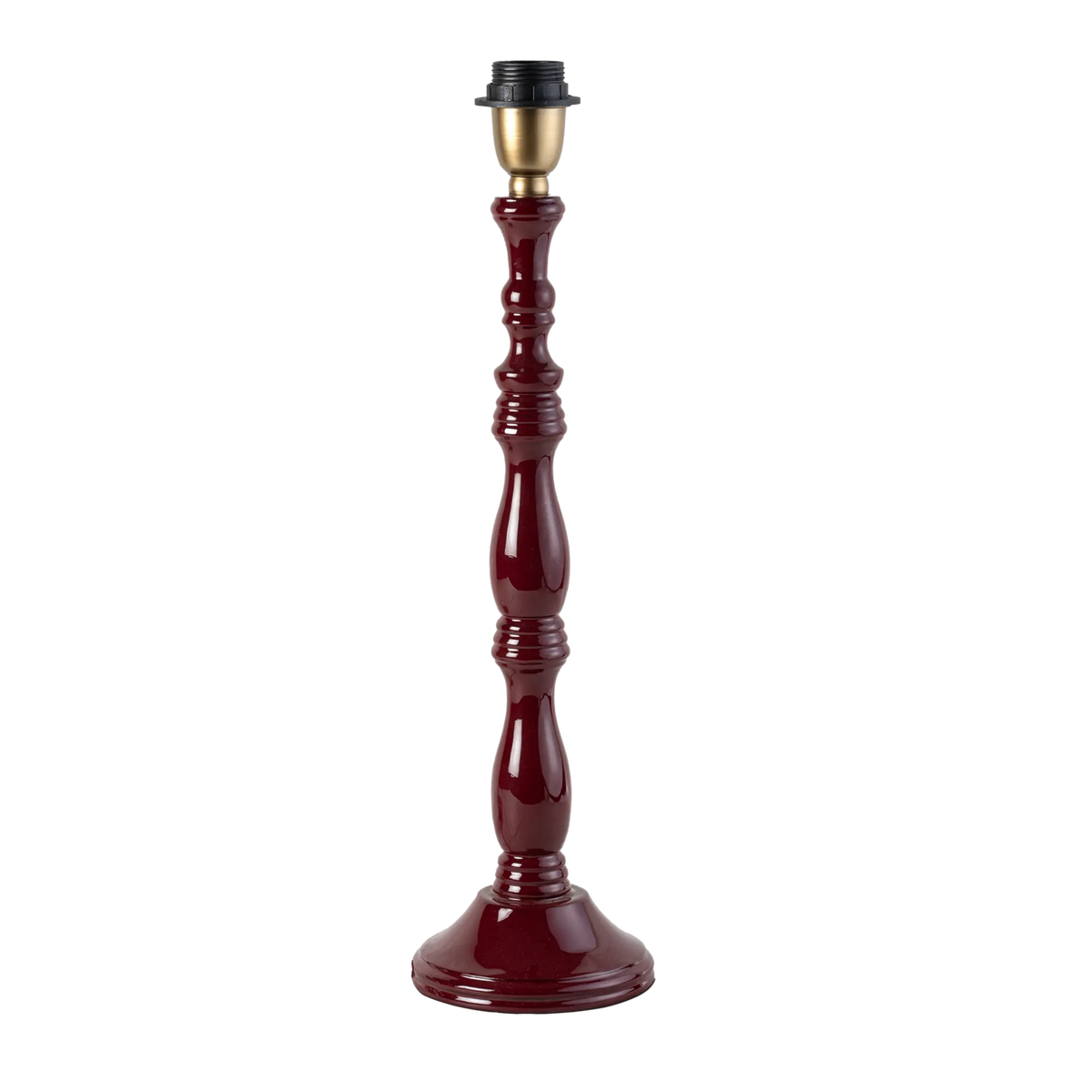 Beadline Wooden Table Lamp Carriage Red Base Only 12cmx28cm
