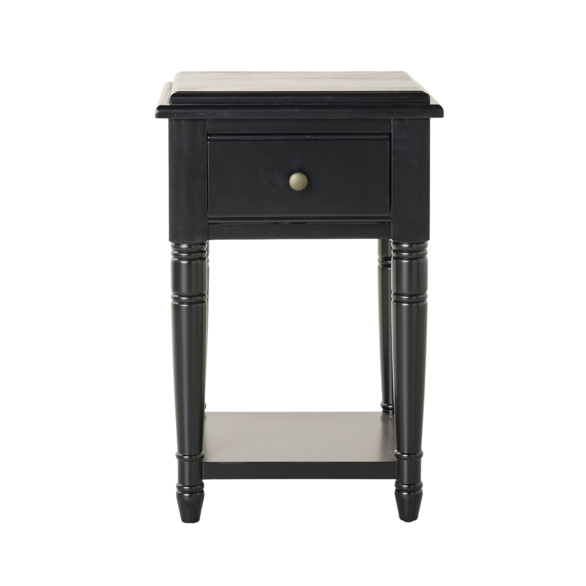 Clover 1 Drawer Bedside Table / Side Table Black