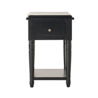 Clover 1 Drawer Bedside Table / Side Table Black