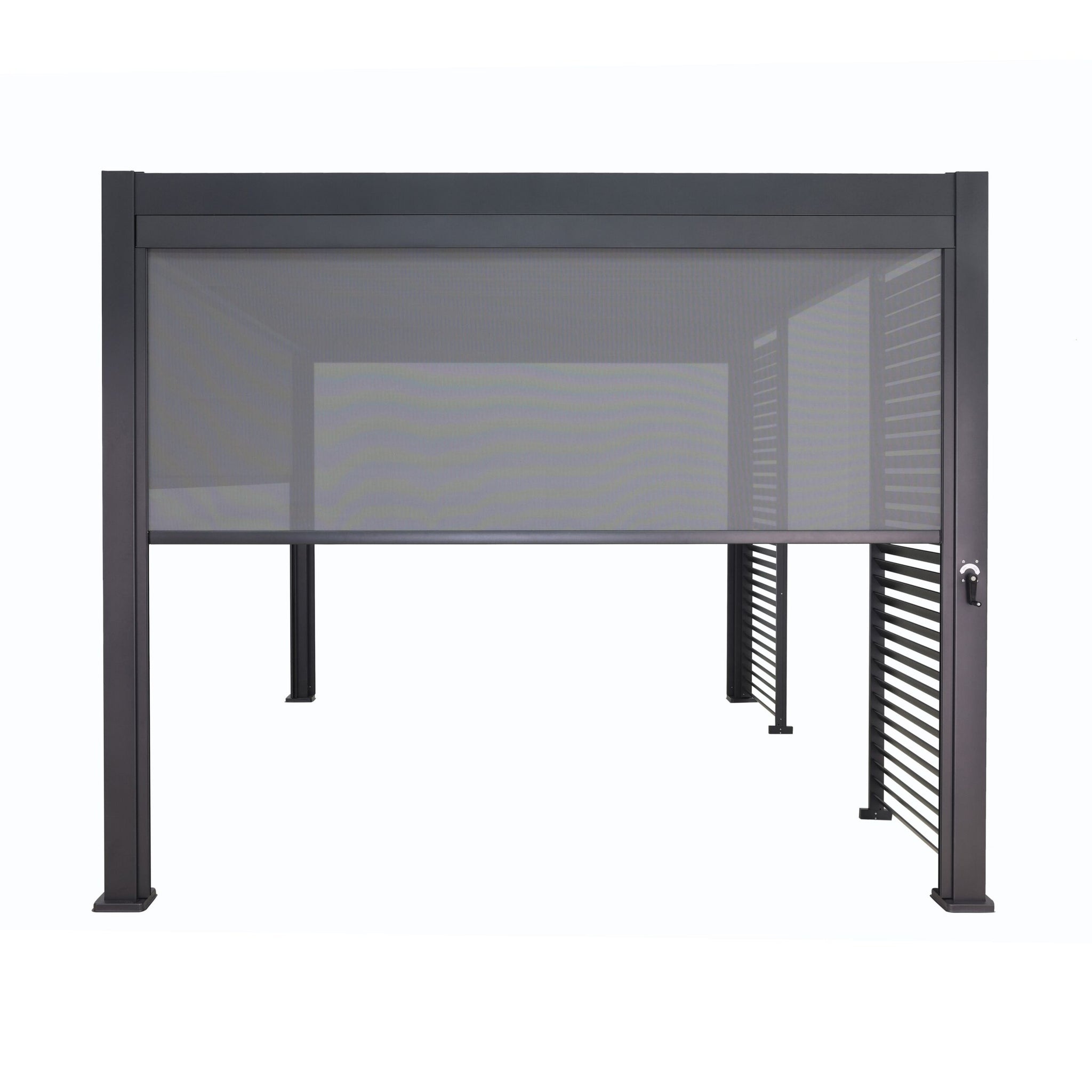 Sanctuary Roller Blind for Charcoal Pergola