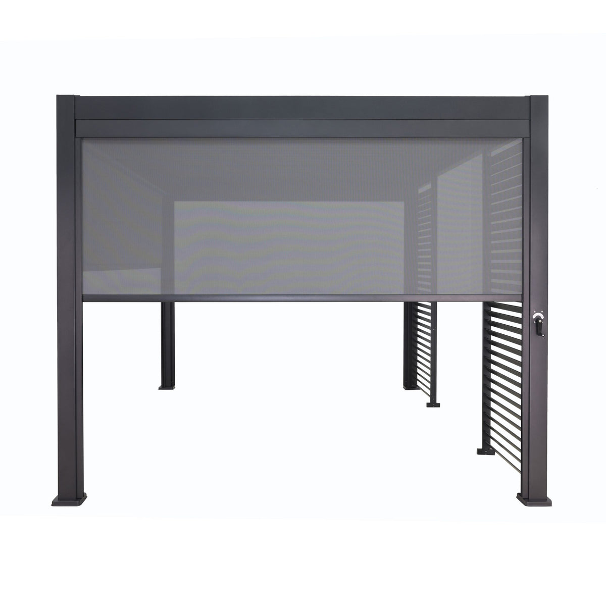 Sanctuary Roller Blind for Charcoal Pergola