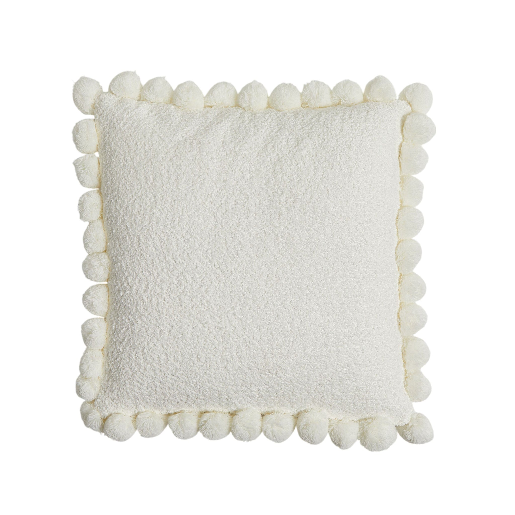 Pom Pom Boucle Cushion Cloud 45x45cm