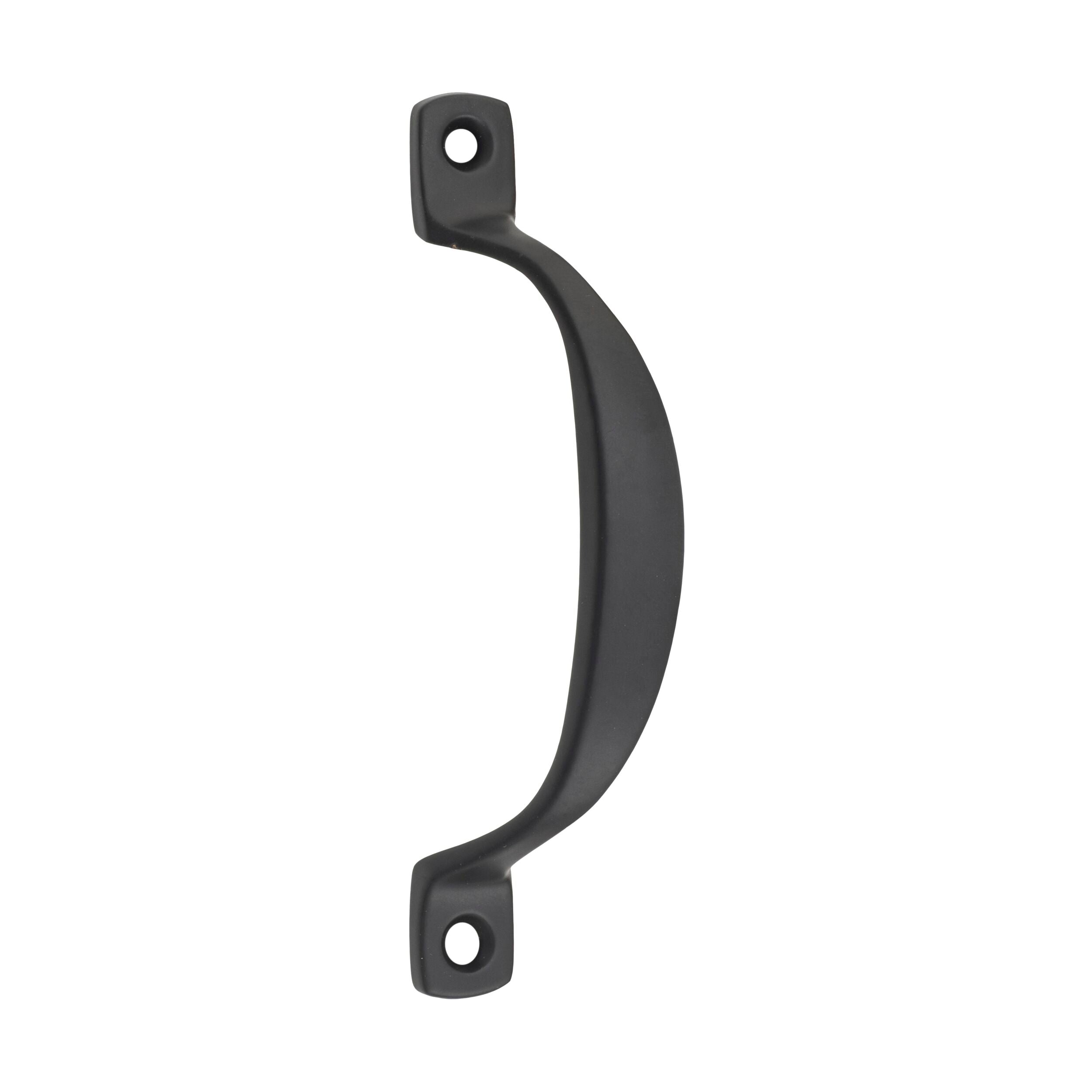 9654 Pull Handle Offset Matte Black H100xP20mm