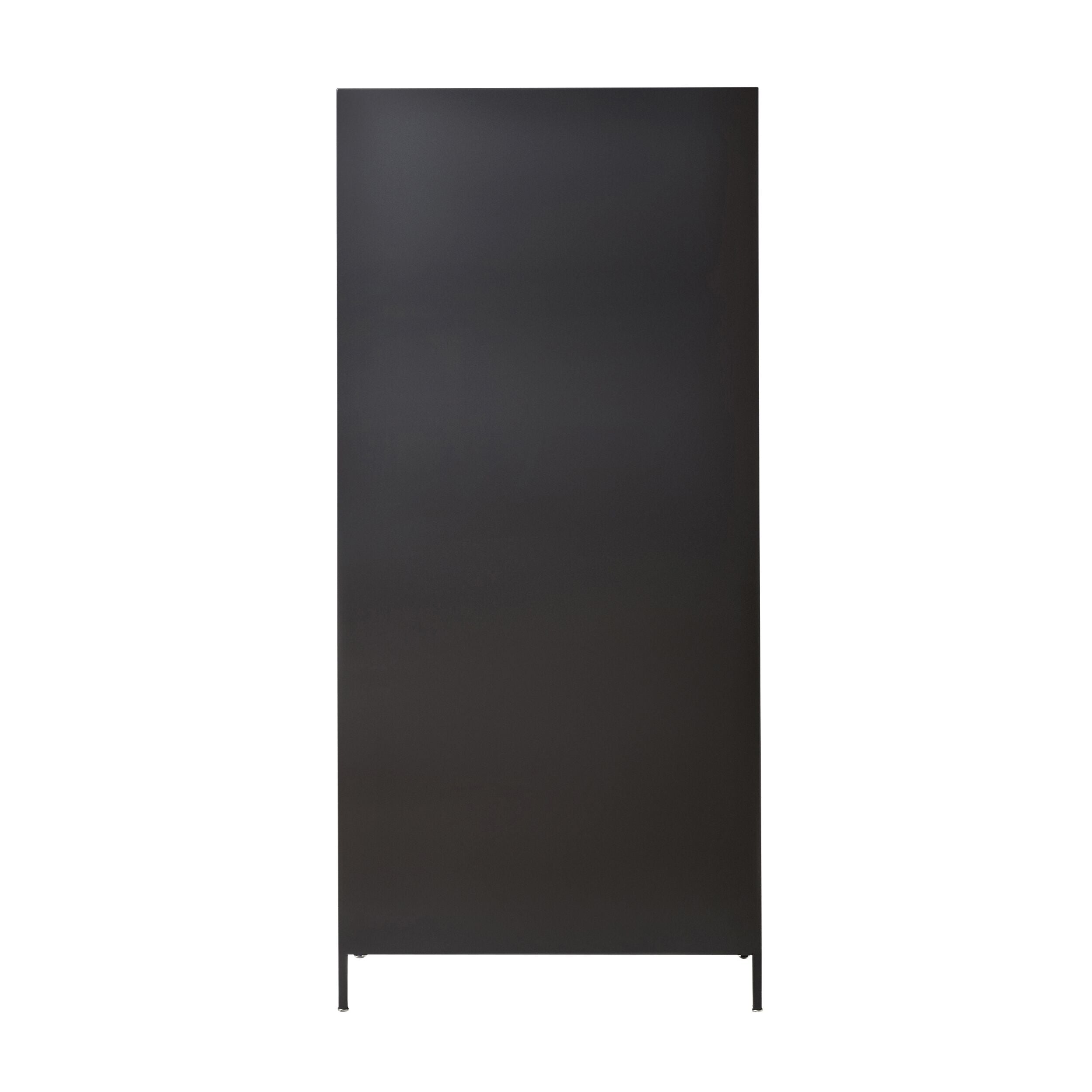 Nero 4 Door Display Cabinet 201 x 92cm Black