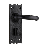 1804P Door Lever Gloucester Iron Privacy Pair Matte Black H158xW50xP53mm