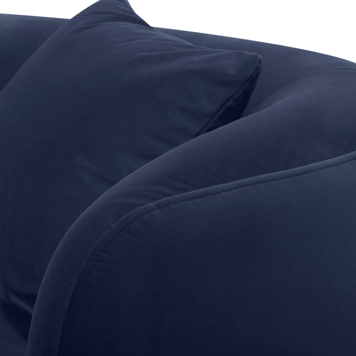 Wylder 4 Seater Curved Sofa Velvet Indigo