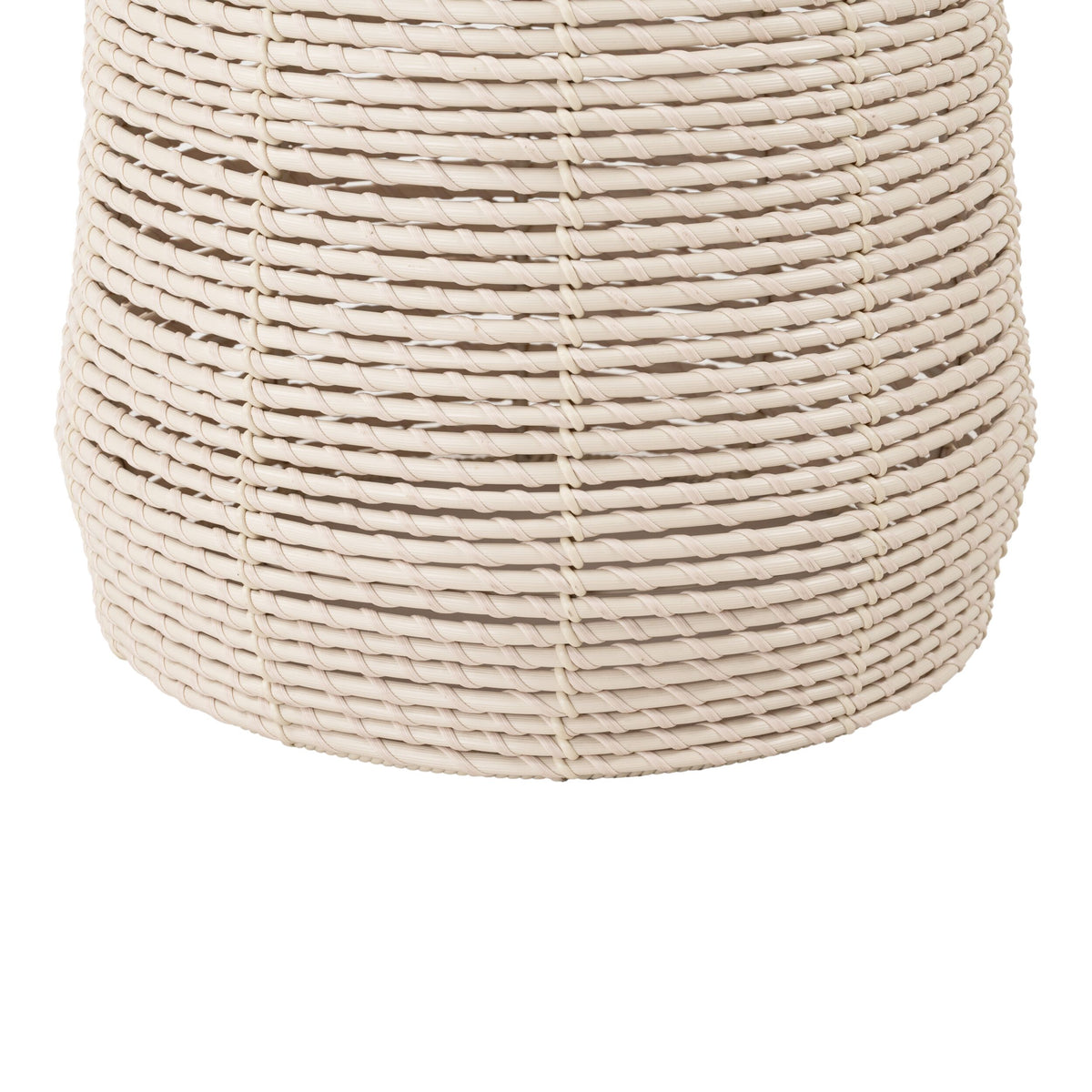 Solana Woven Side Table White Wash