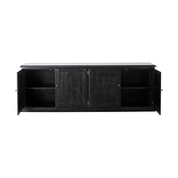 Armand 4 Door Book Cabinet 240 x 83cm Black