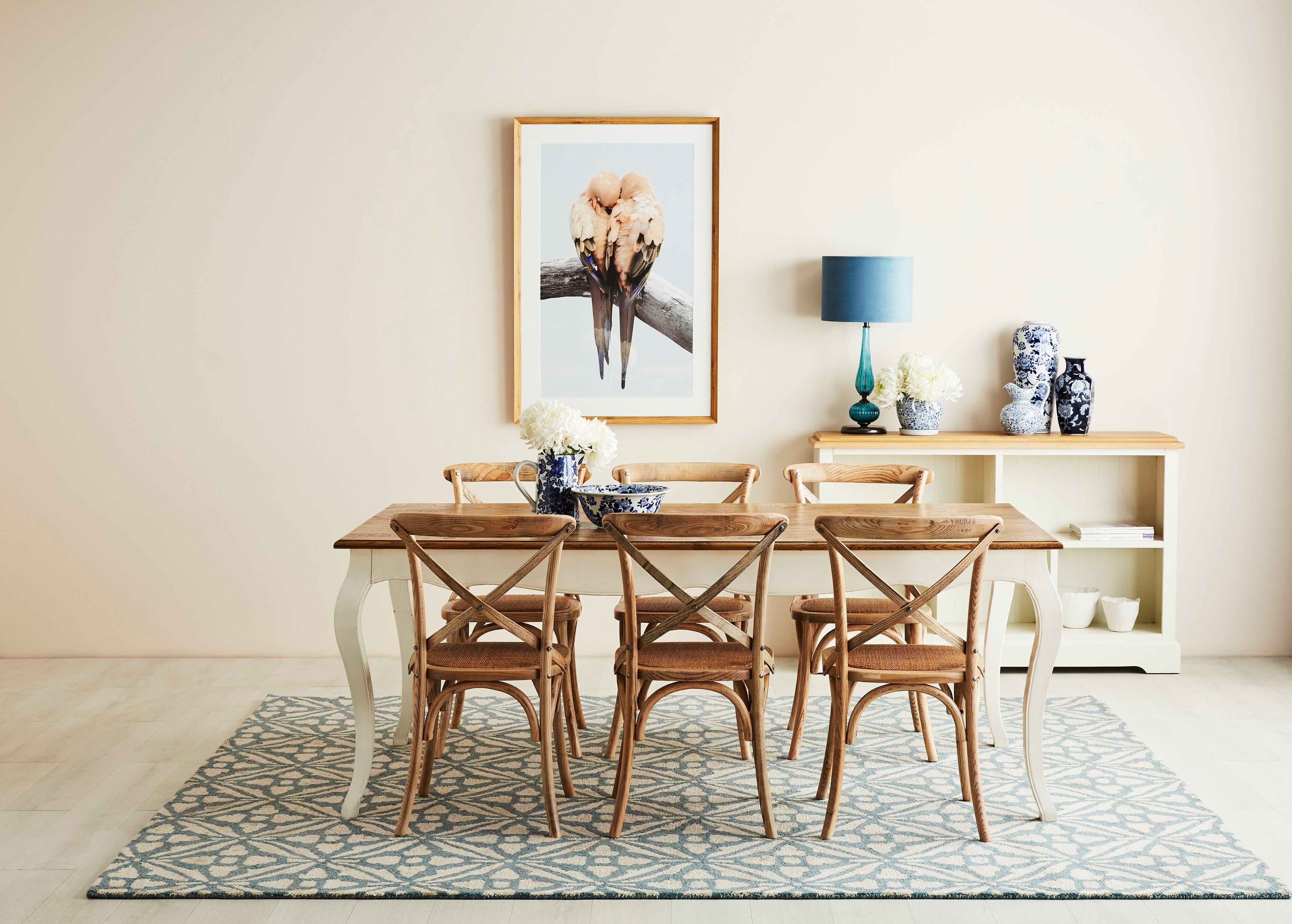 White provincial deals dining table