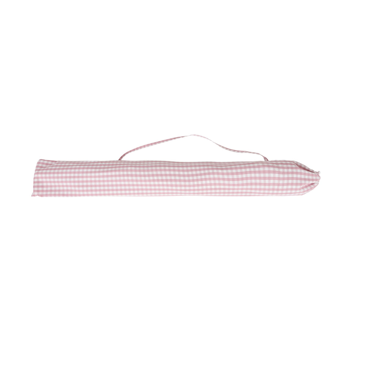 Amalfi Umbrella with Tassles Pink/White Gingham