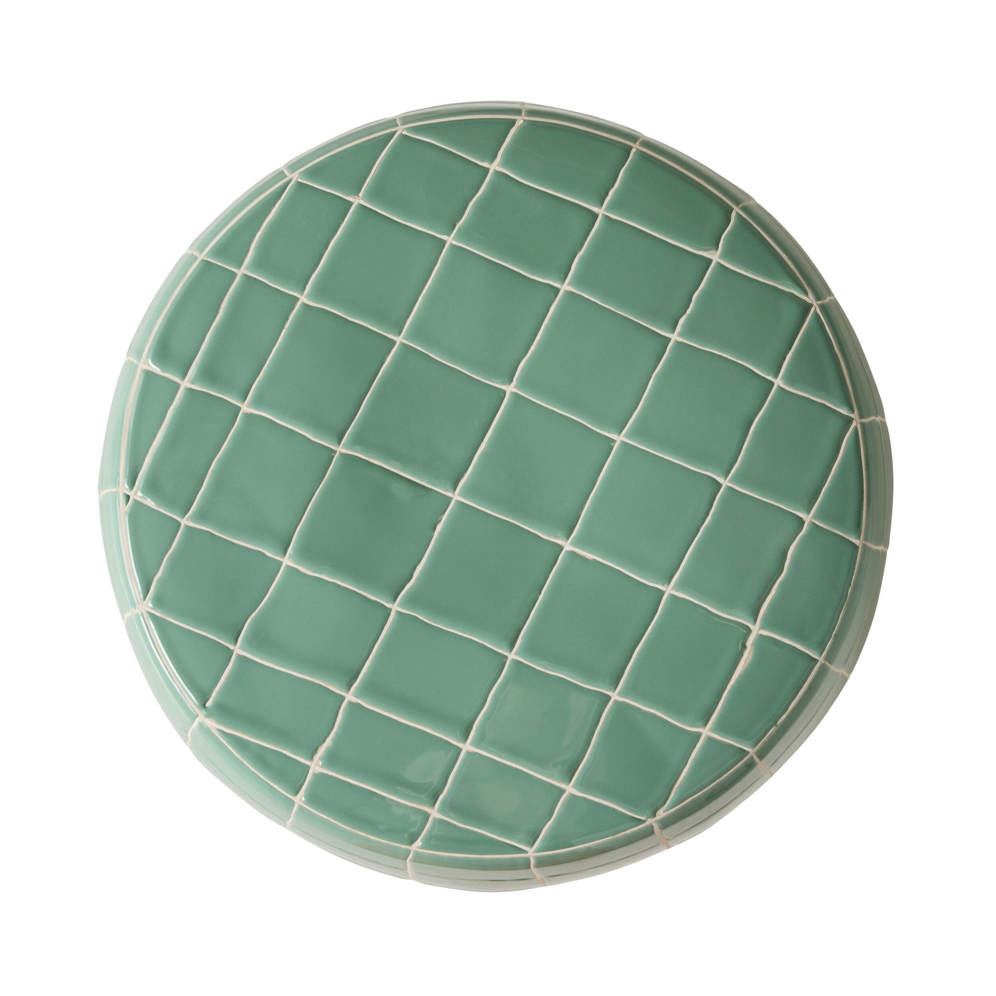 Kenzo Grid Coffee Table Green/White
