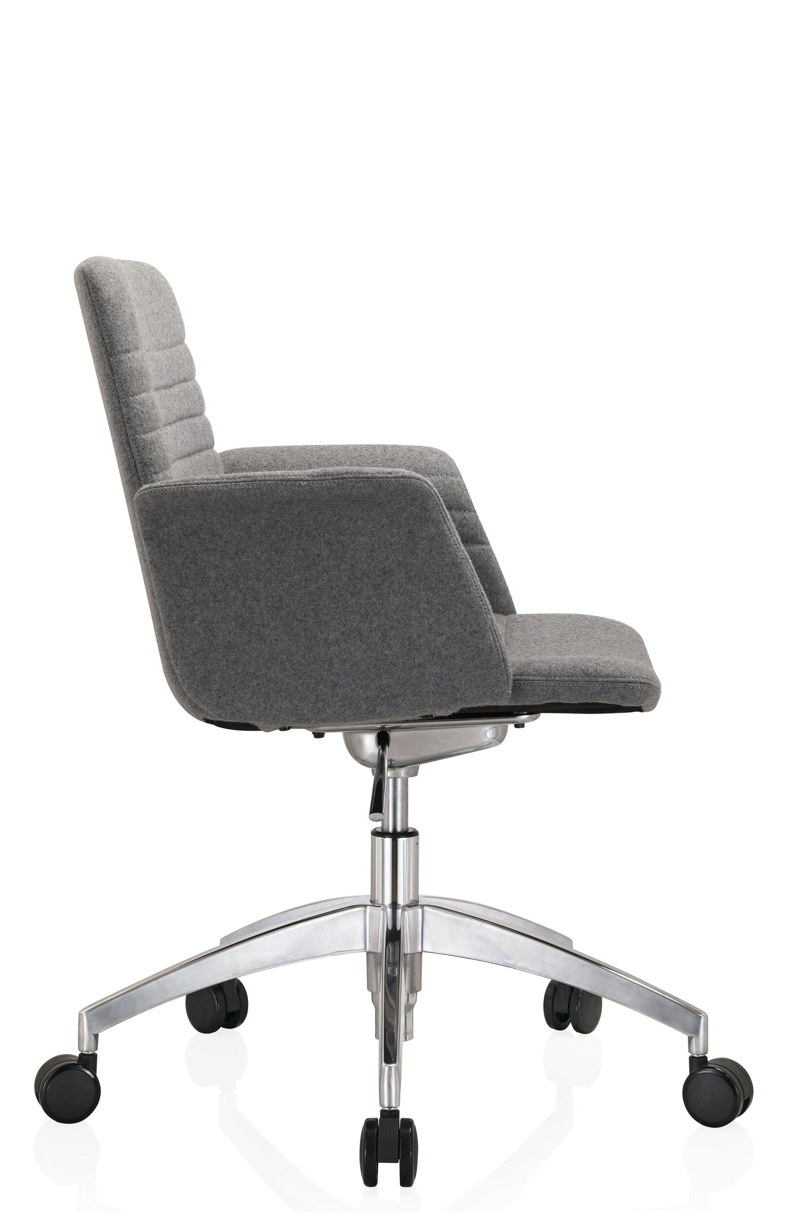 Ariya Mid Back Cashmere Desk Chair with arms Colour Light Grey Early