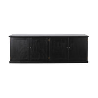 Armand 4 Door Book Cabinet 240 x 83cm Black