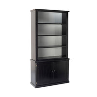 Armand 2 Door Library Shelving Unit 124 x 240cm Black