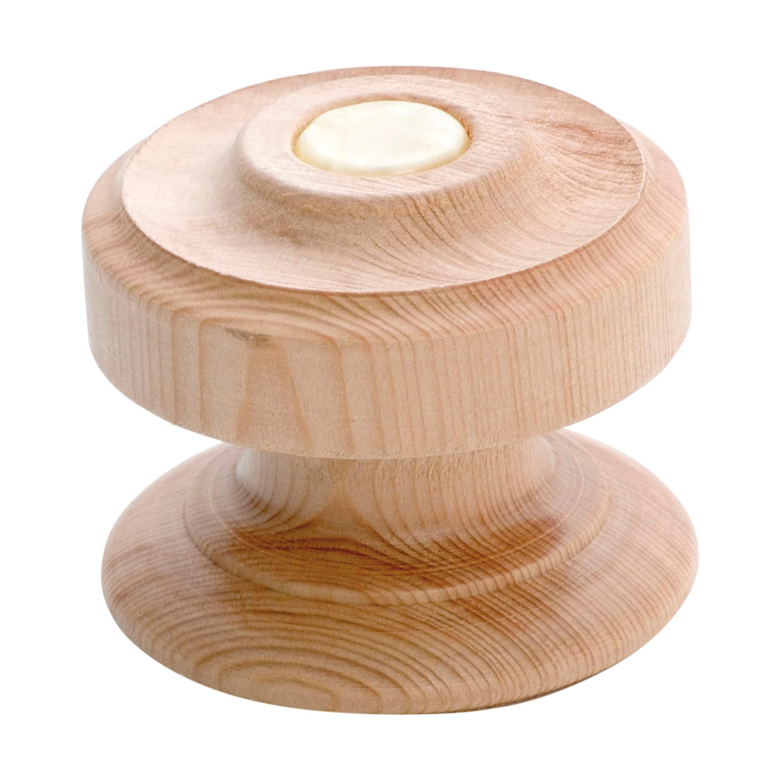 KSP4 Cupboard Knob Button Woodscrew Pine D40xP31mm