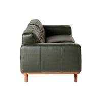 Carson 3 Seater Leather Sofa Fern Green