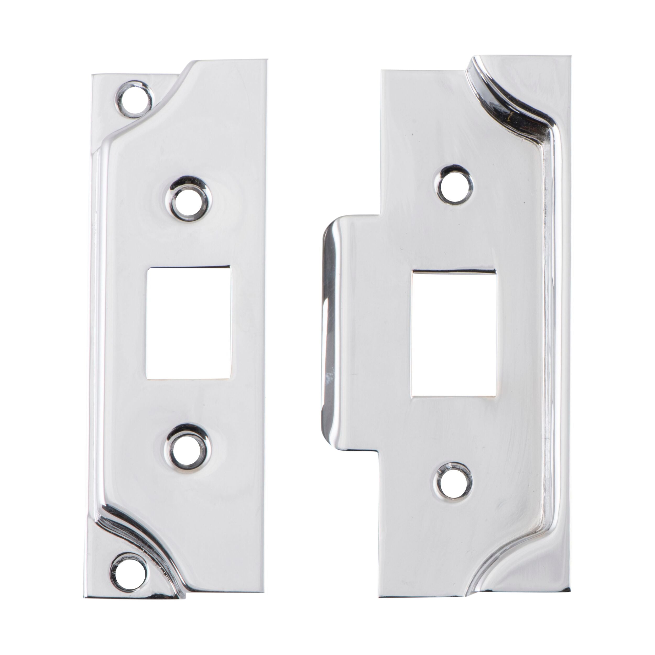 9556 Tube Latch Split Cam Face Plate & Striker Kit Rebated Satin Chrome H95xW38mm