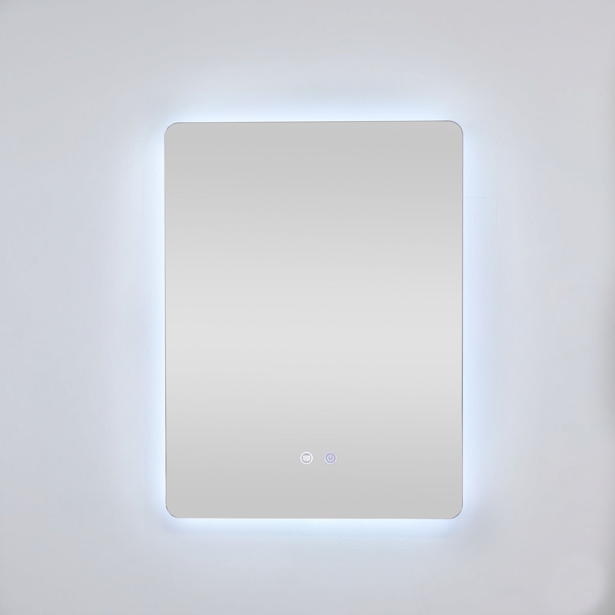 Bowen Rectangle LED Vanity Mirror Silver 60x80cm