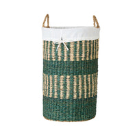 Elira Stripe Lined Laundry Basket