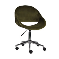 Kip Velvet Desk Chair Olive