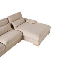 Herron 3 Seater Sofa with RHF Chaise Ivory Weave