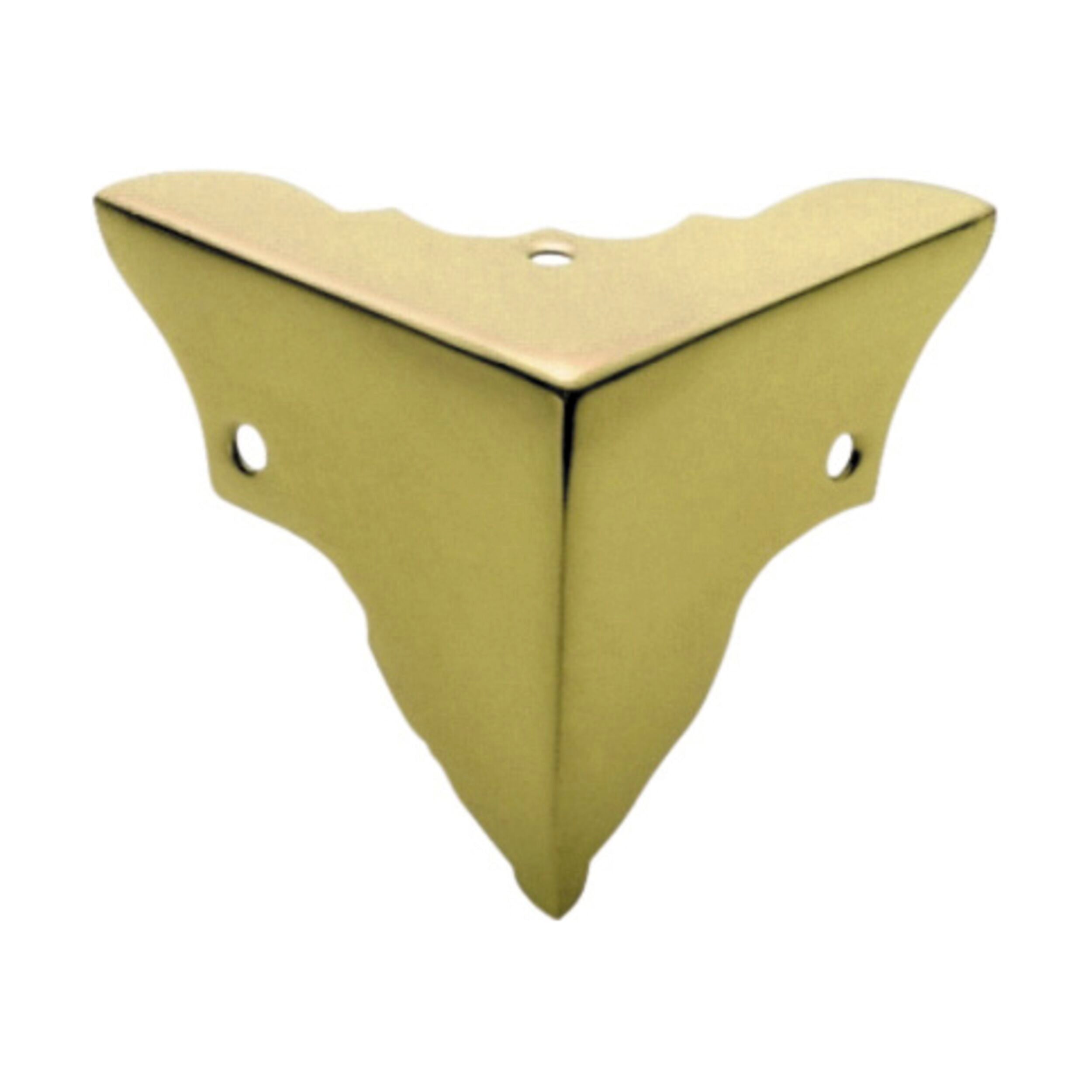 3861 Box Corner Sheet Brass Large Polished Brass H40xW47mm