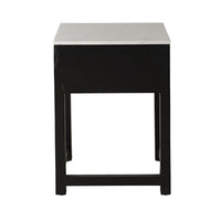 Bone Inlay Bedside Black