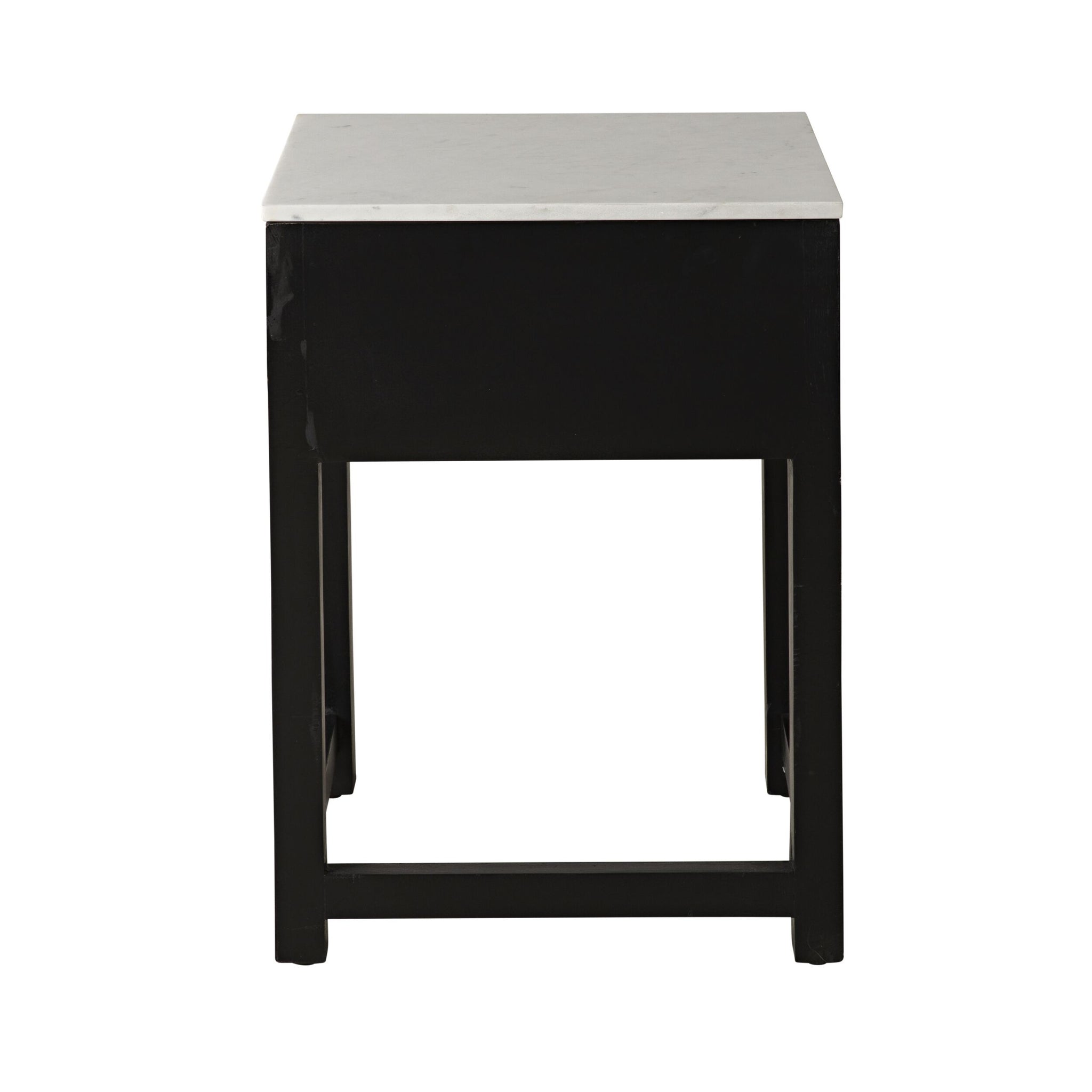 Bone Inlay Bedside Black