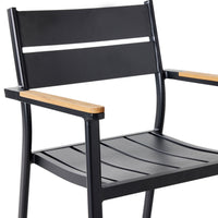 Caden Aluminium Dining Chair Black