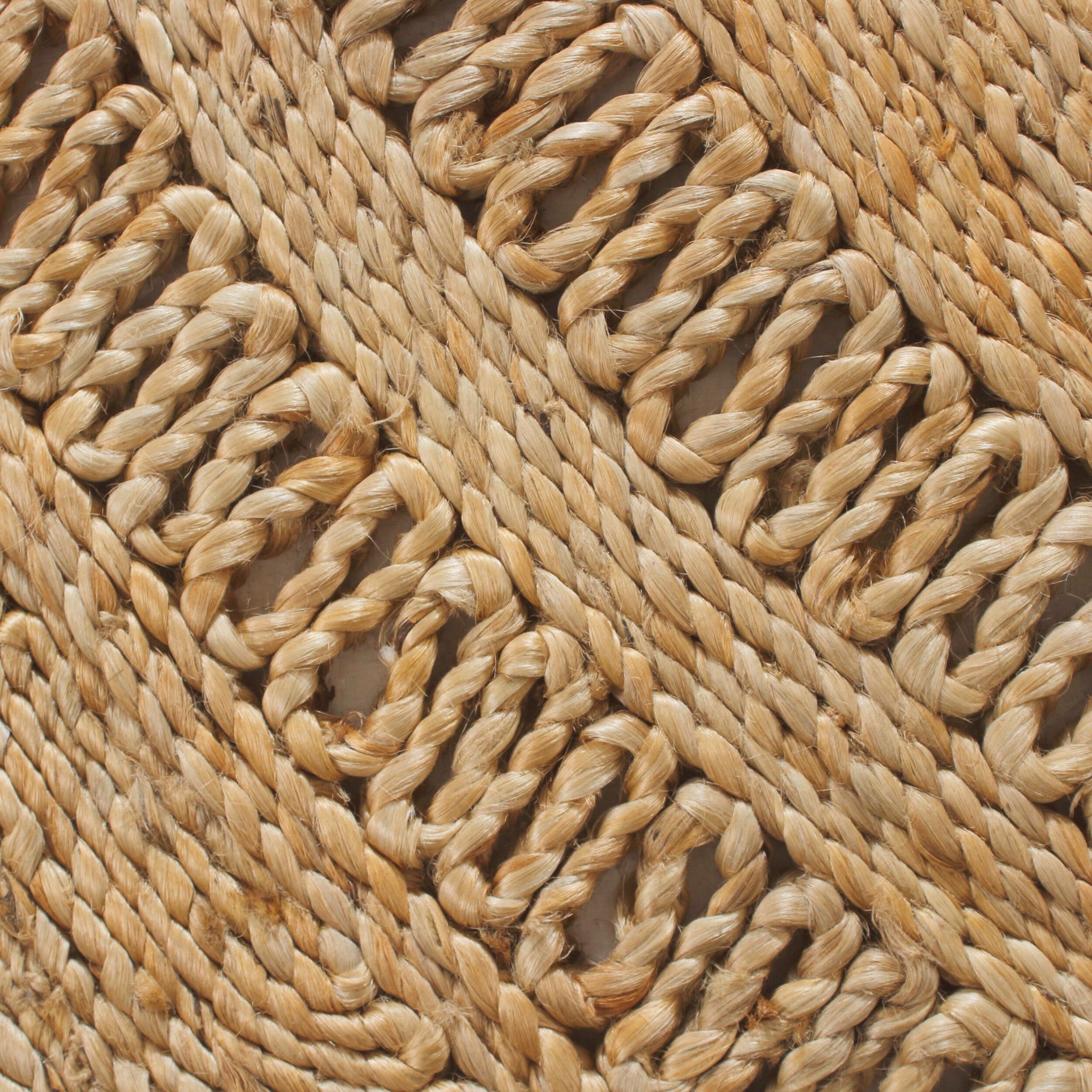 Meadow Scallop Jute Round Rug Natural 200cm