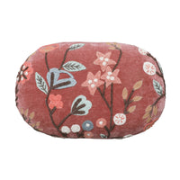 Freya Embroidered Ottoman Rose Pink Velvet