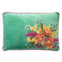 Stitch Flower Meadow Cushion Green 60x40cm