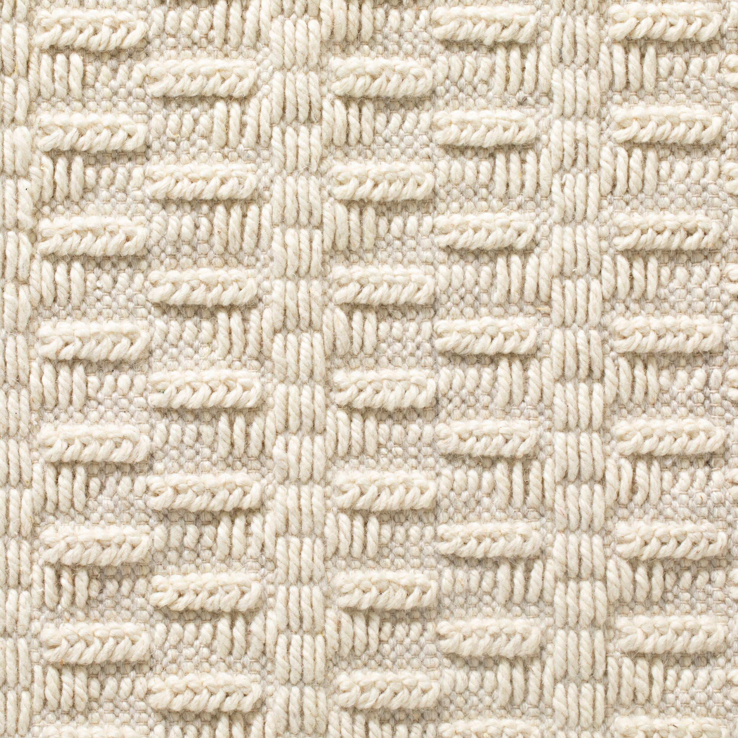 Luna Hand-Woven Cream Pattern Rug 300x240cm