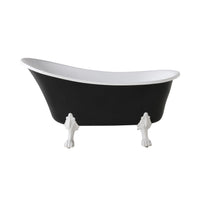 Alto Black Bath 1520mm with White Feet Package