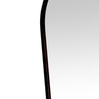 Walnut Wooden Arched Floor Mirror