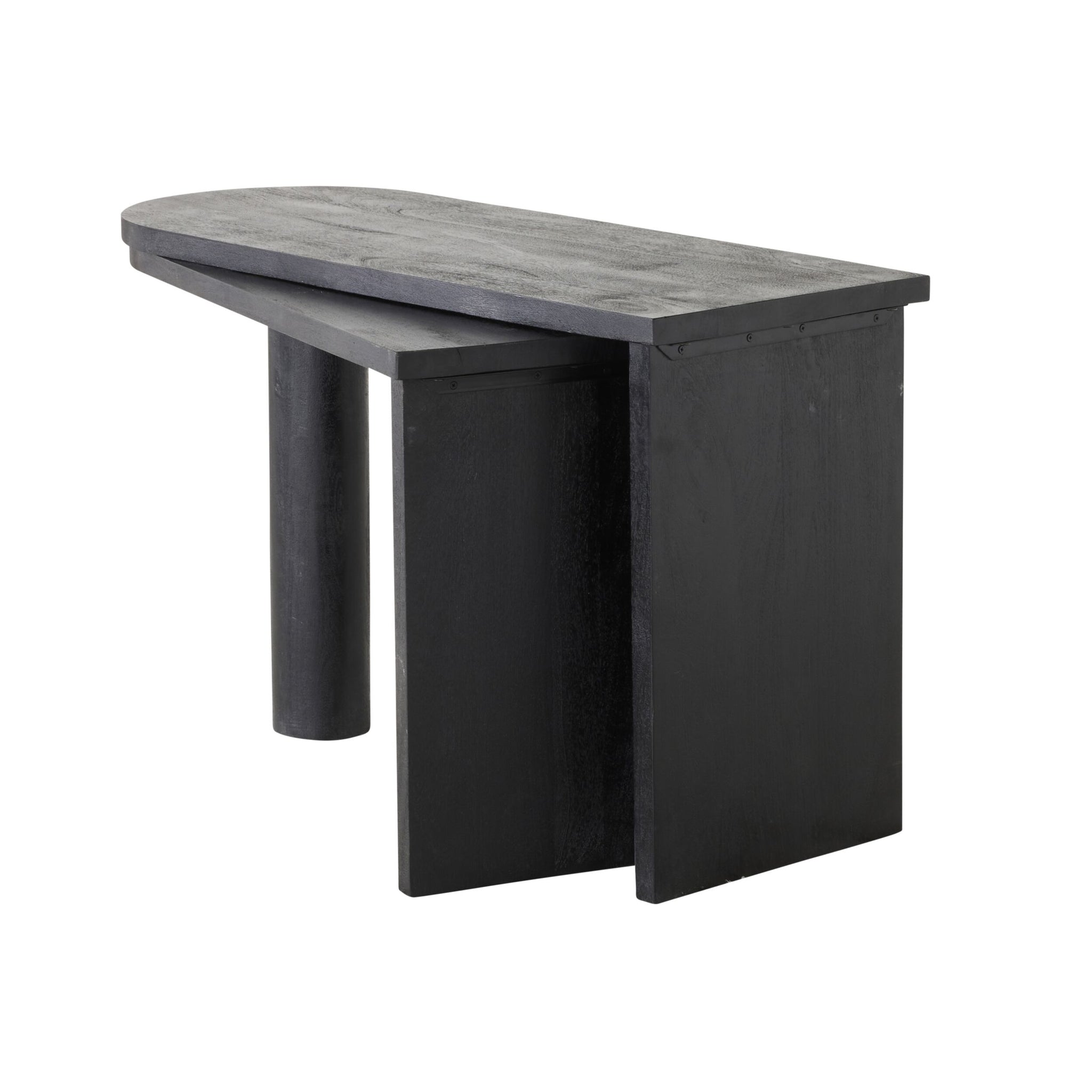 Harrie L Shape Rotating Desk Black