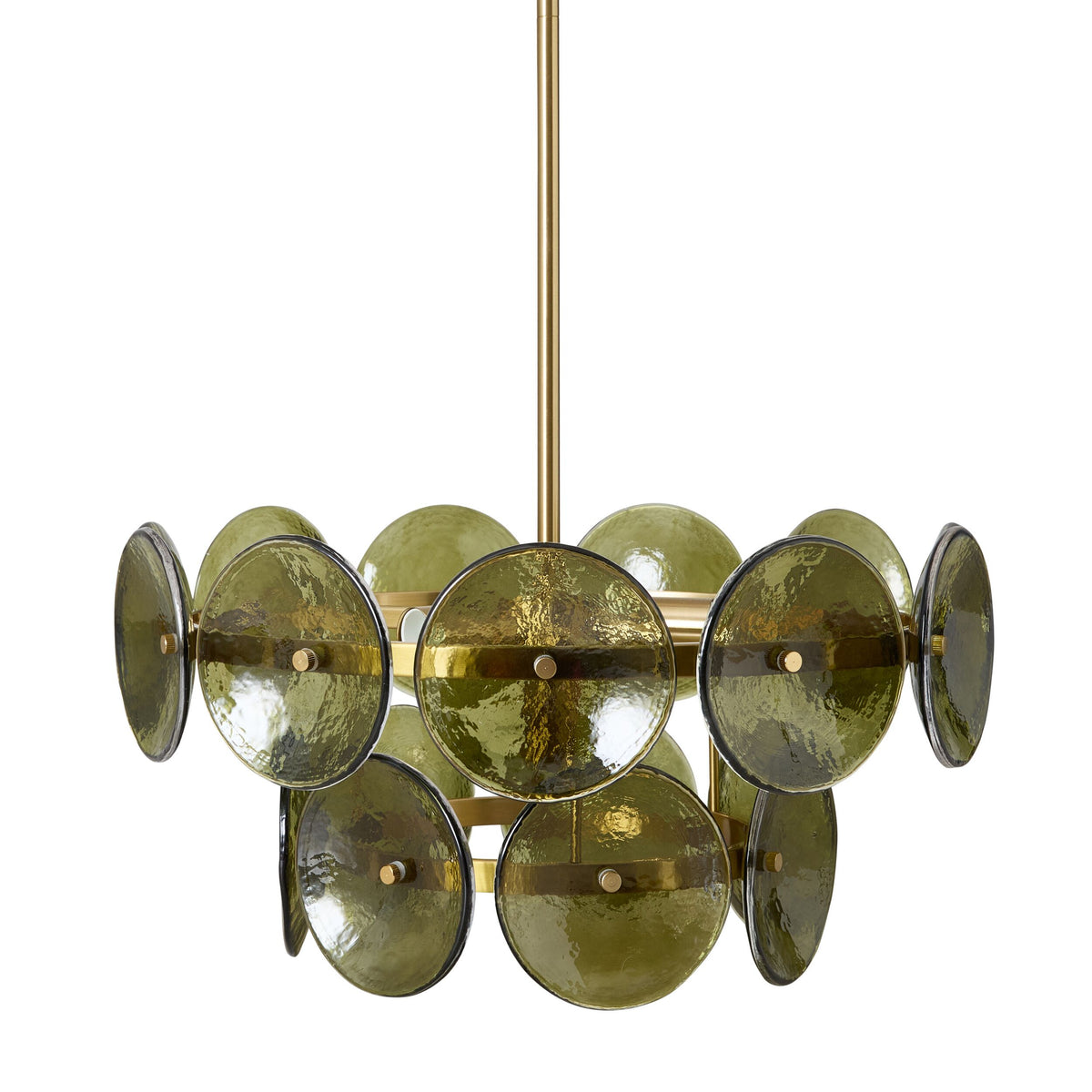 Sonny 4 Light Glass Chandelier Green 50cm