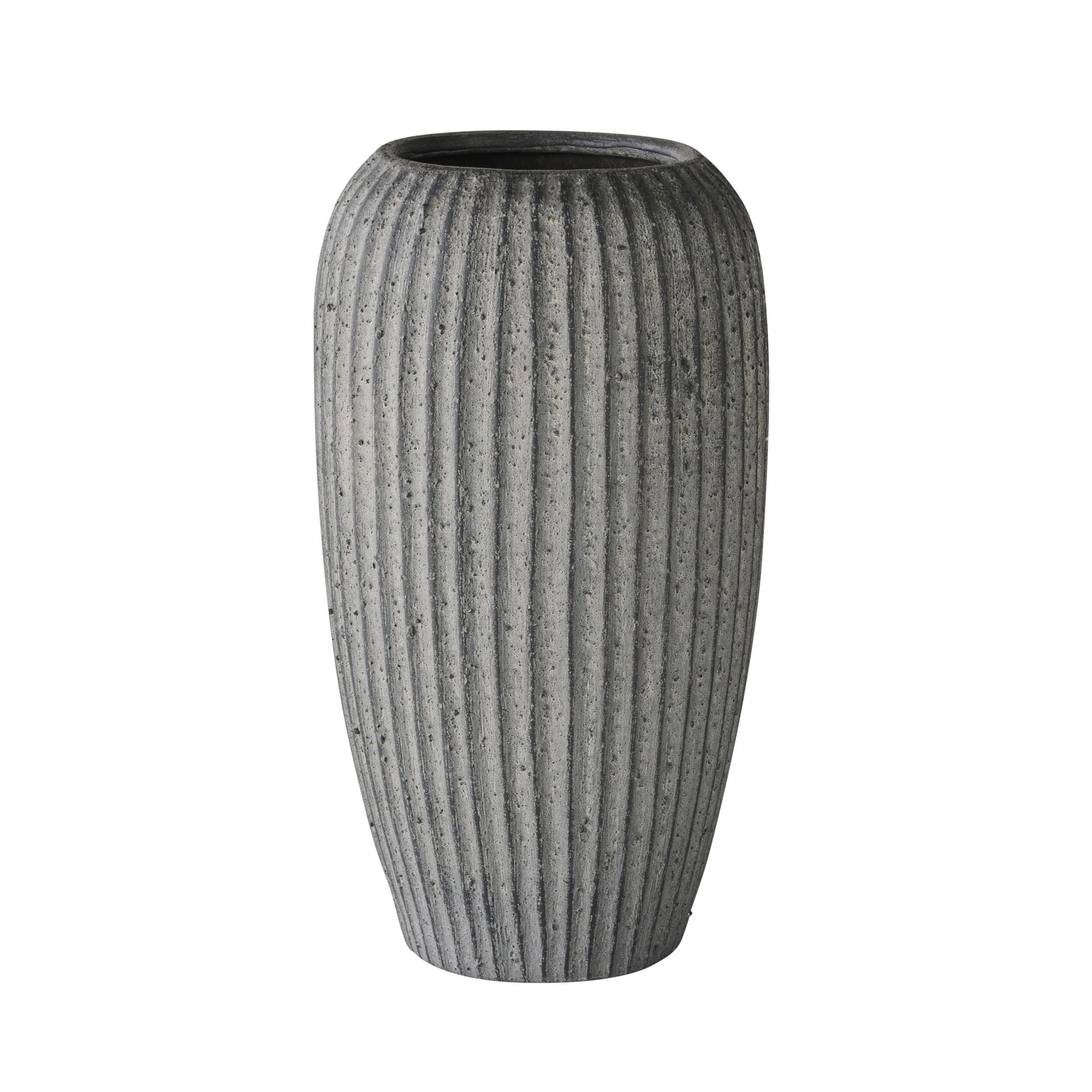 Ortiz Ribbed Tall Ceramic Vase