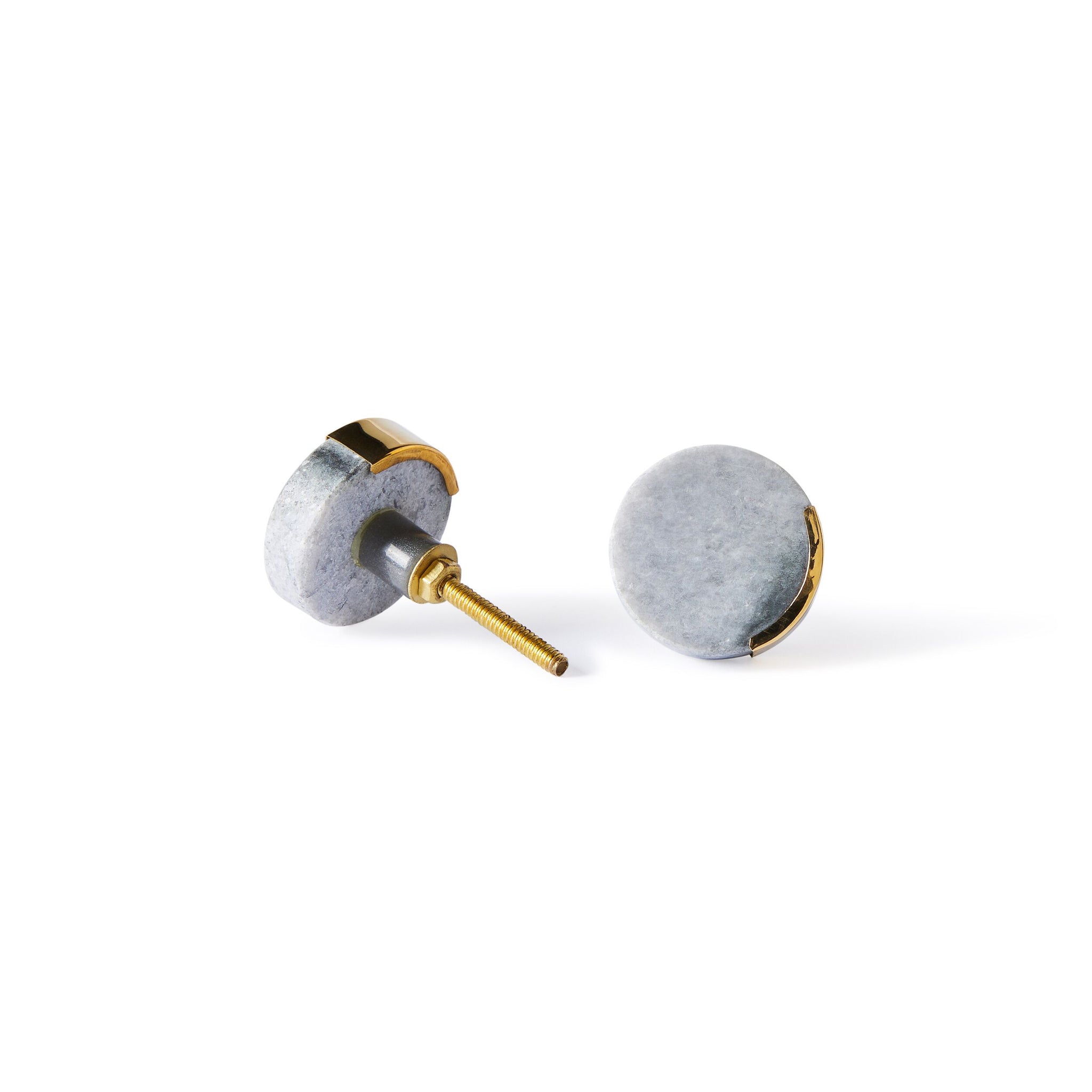 Ara Grey Round Knob with Trim 4cm