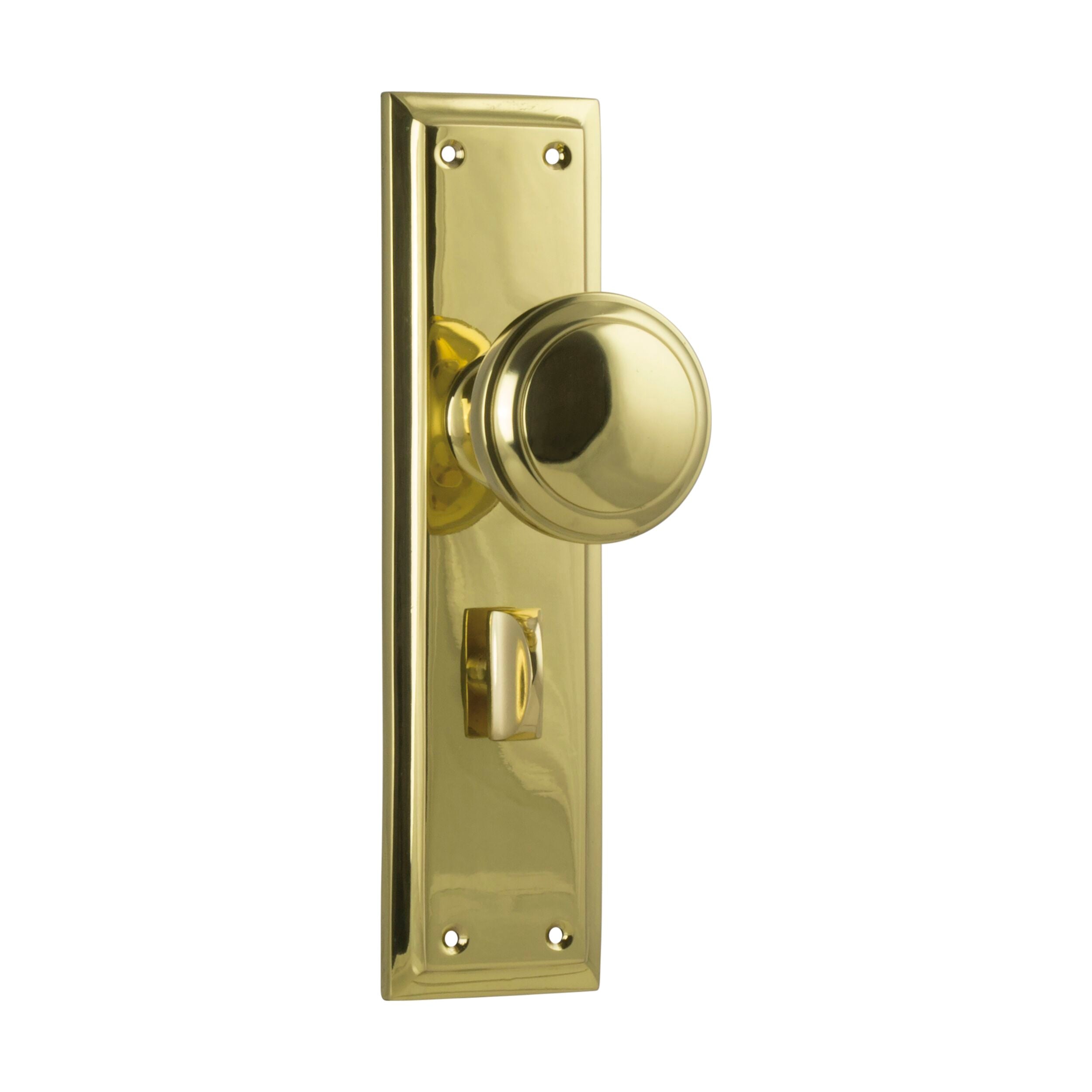 0720P Door Knob Milton Privacy Pair Polished Brass H200xW50xP73mm