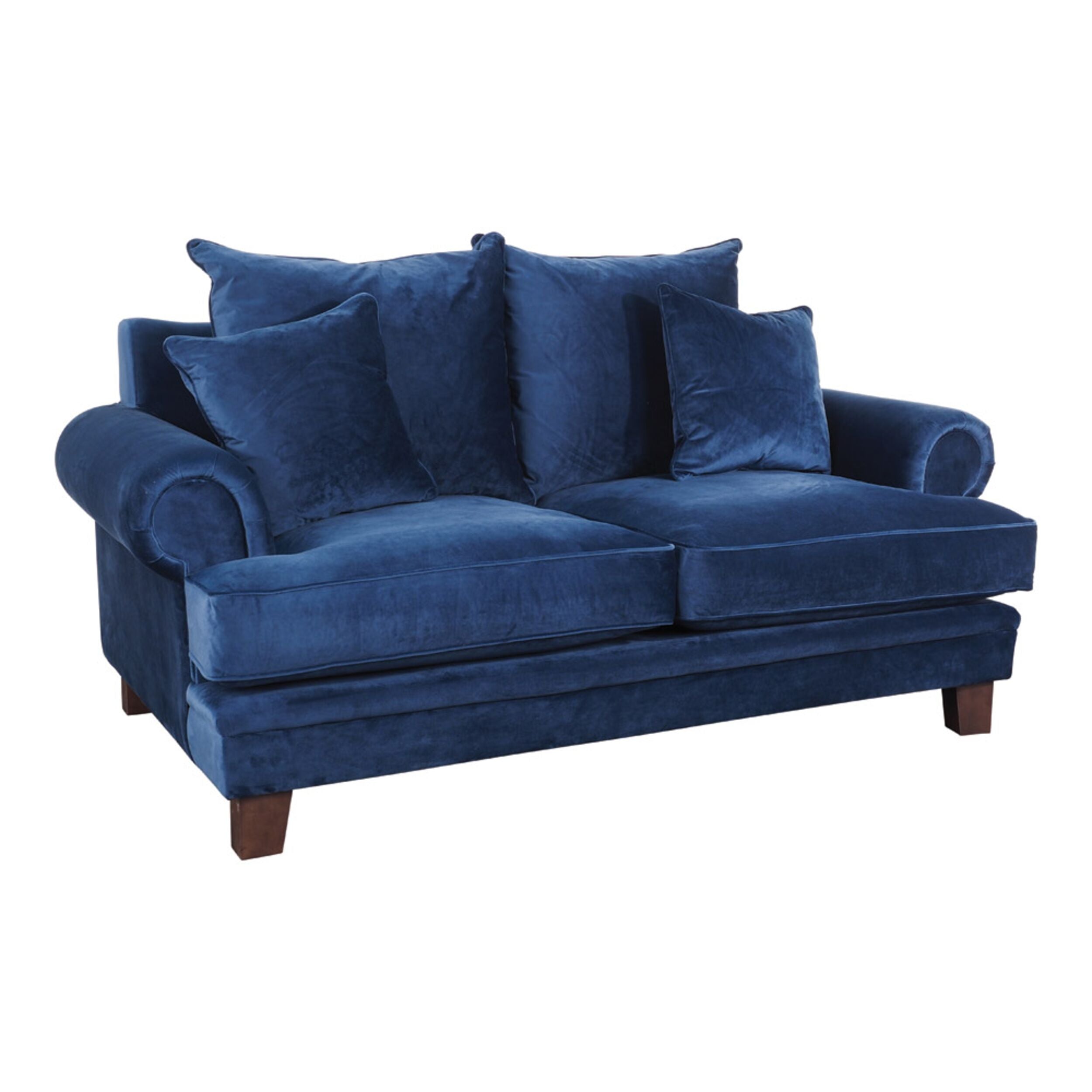 Lisette 2.5 Seater Velvet Sofa Celeste Indigo